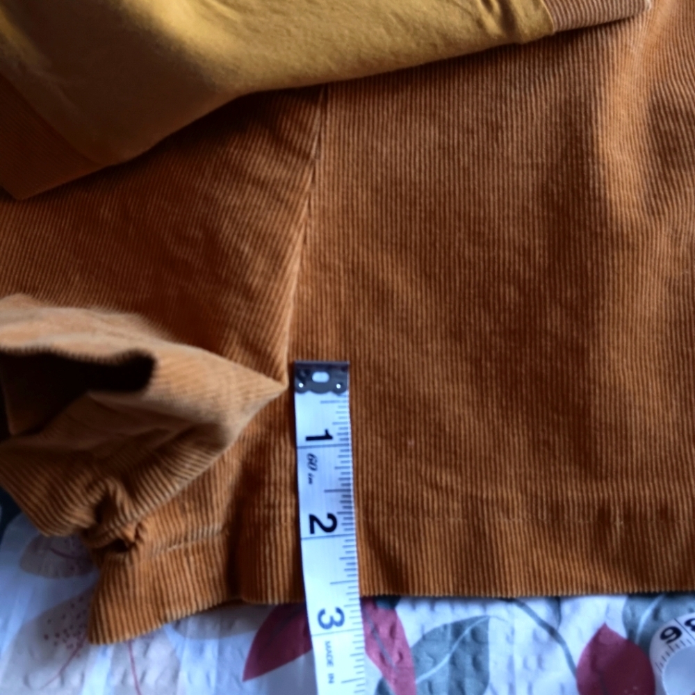 Urban Outfitters BDG Mustard Yellow Daley Corduroy Romper Shorts Coulotte Skirt - Picture 8 of 11